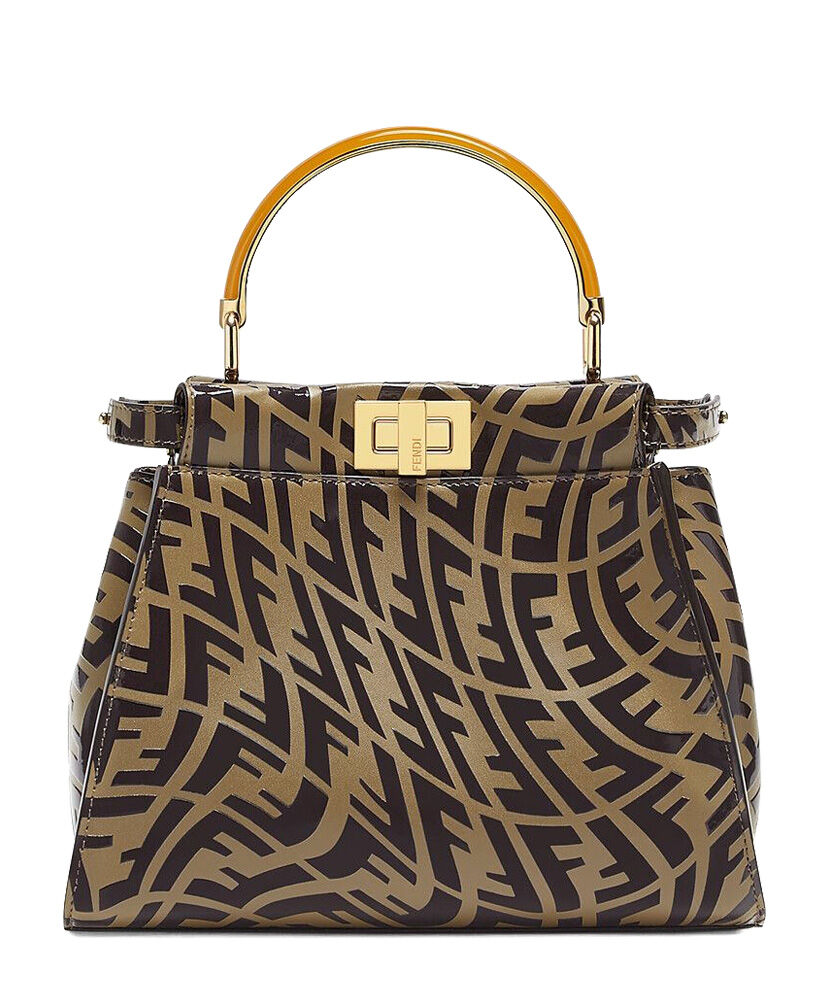 Fendi Peekaboo FF Vertigo Bag 8BN244 Coffee